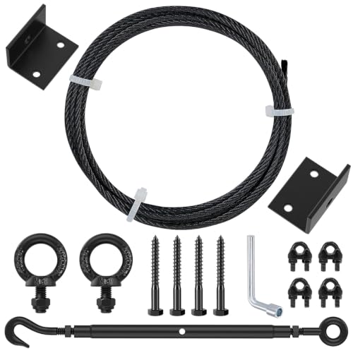 TooTaci Anti Sag Gate Kit with 9.8 ft 3/16" T316 Stainless Steel Cable - size: 1 Pack