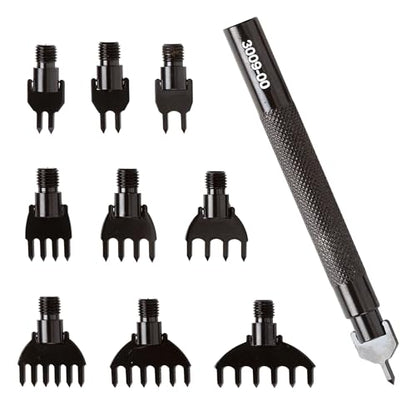 Tandy Leather Diamond Hole Chisel Set, Leather Sewing Projects, 10-Piece