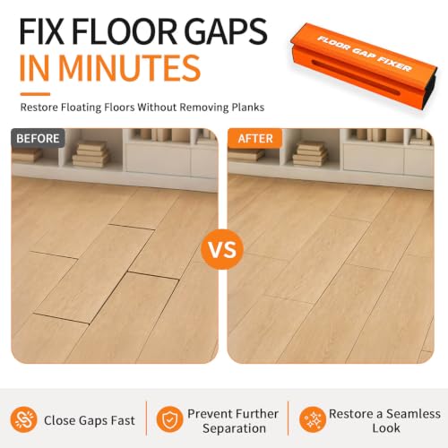 Floor Gap Fixer Tool Kit for Laminate Floors with Storage Bag & Nano Pads