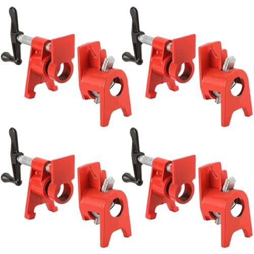 4 Pack 3/4" Wood Gluing Pipe Clamp Set with Unique Foot Design - style: 4pc, 3/4" with foot