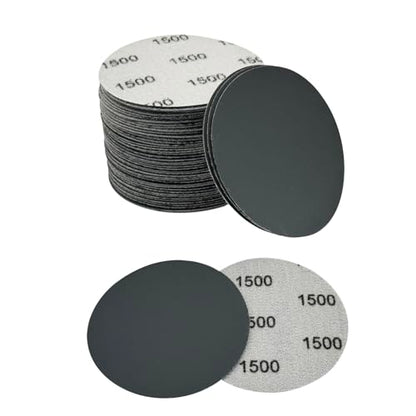 3 Inch Sanding Discs, 50pcs 1500 Grit Silicon Carbide Sandpaper - style: Grit 1500