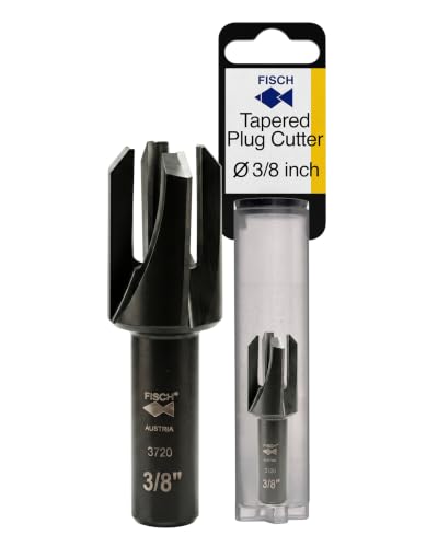 Tapered Plug Cutter Drill Bit - Four Flute Woodworking Tool Steel 3/8 Inch - size: 3/8-Inch