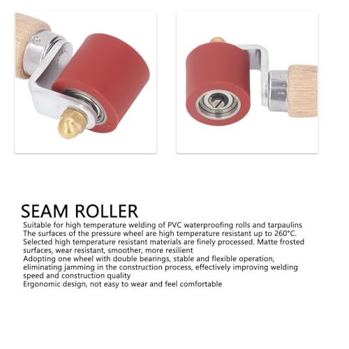 Silicone Seam Roller, 28mm Wallpaper Roller Tool, Smoothing Seam Roller with High Temperature Resistant, for Roofing, PVC, TPO, EPDM