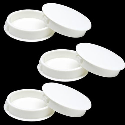 2 In/50 mm Plastic Plugs for Round Holes, White Screw Hole Cover - style: 50mm (2")