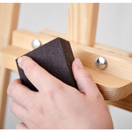 HARFINGTON 4pcs Sanding Sponge Blocks #100 (240-320 Grits) Wet/Dry Hand Sanding Sponges, 100x70x25mm Foam Sanding Block Pad for Polishing Kitchen Metal Wood Drywall Furniture, Brown&Blue - color: Brown, Blue, size: 240-320 Grits