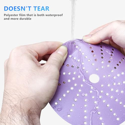 180 Grit, 6 in, 50 Pcs Ceramic Multi-Hole Sanding Disc, Hook and Loop, Premium for Fast Cutting, Film Back for Long Lasting, Premium Option for Metal Wood, Stock Removal, Fine Finishing - style: 6in - 180 Grit