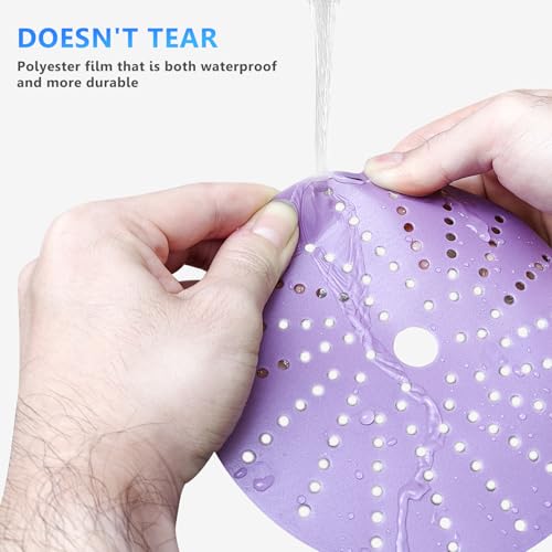 80 Grit, 6 in, 50 Pcs Ceramic Multi-Hole Sanding Disc, Hook and Loop, Premium for Fast Cutting, Film Back for Long Lasting, Premium Option for Metal Wood, Stock Removal, Fine Finishing - style: 6in - 80 Grit