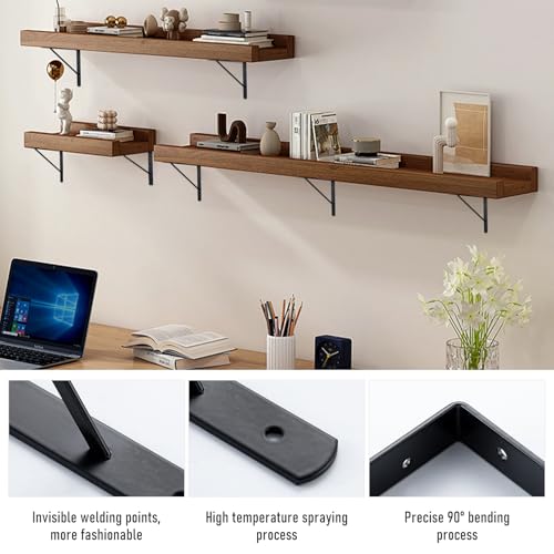 HOME MASTER HARDWARE Wall Shelf Brackets, 10x8 Inch L Brackets, 10 Pack - color: Black, size: 10 inch x 8 inch-10pcs