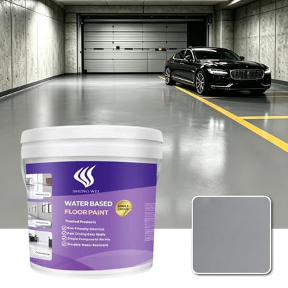 Medium Gray Floor Paint, 1 Gallon, Water-Based 1K Sealer