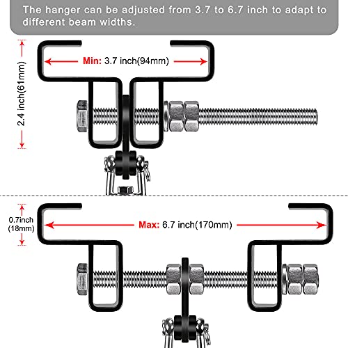 SELEWARE Boxing Punching Bag Hanger, Heavy Bag Bracket - color: I Beam Clamp with Open Swivel