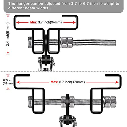 SELEWARE Boxing Punching Bag Hanger, Heavy Bag Bracket - color: I Beam Clamp with Open Swivel