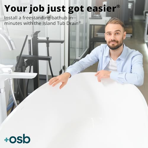 OS&B ID357 Cast Iron Island Tub Drain Testable Rough-In, 2-Inch IPT Threads - style: ID357 - Cast Iron