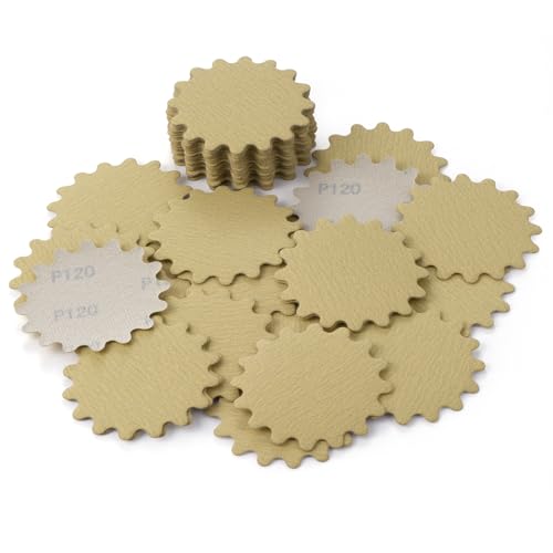 MAXMAN 3"Sanding Discs, 50Pcs 120 Grit Alumina Orbital Sandpaper, Hook&Loop - style: 120 Grit