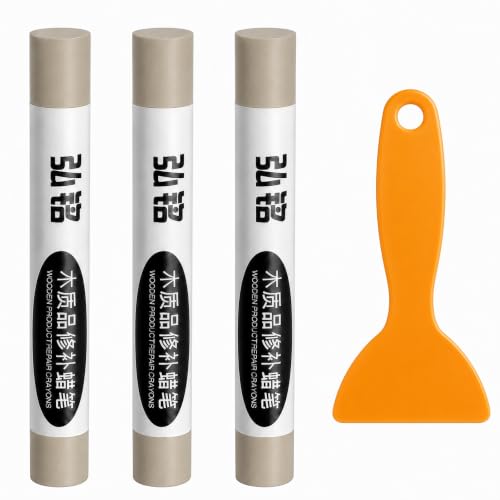 3 Colors Wood Filler Sticks, Walnut Series, with Scraper - color: Walnut Series