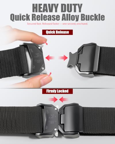 2 Inch Wide Tool Belt for Men with Quick Release Buckle, Fits 30"-56" Waist