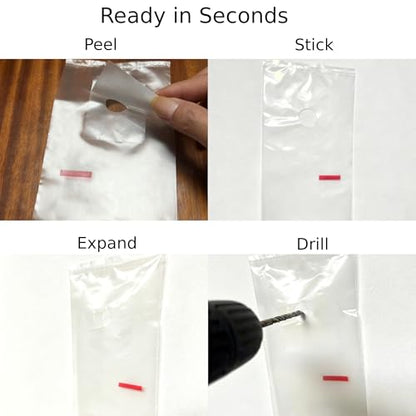 DAMILA Adhesive Drill Dust Collector Bags for Clean Drilling 50-Pack - size: 50 Pack