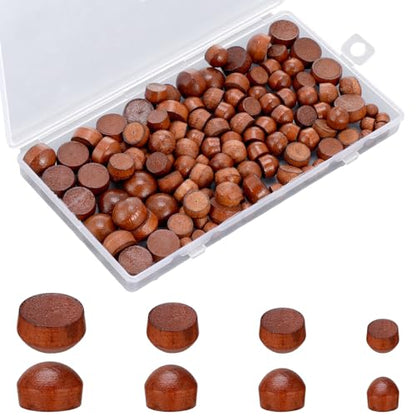 Bucherry 120 Pieces 4 Sizes Wood Plugs, Trendy Style - style: Trendy Style