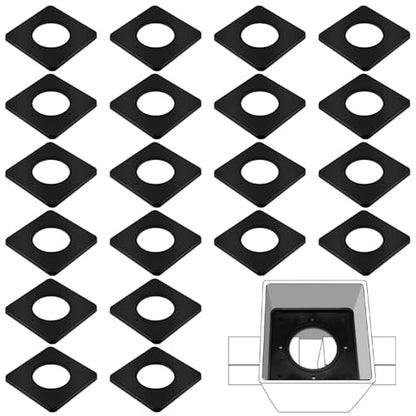 Chunful 20 Pcs Rail Ties Replacement for Vinyl Fence Post, Black - color: Black