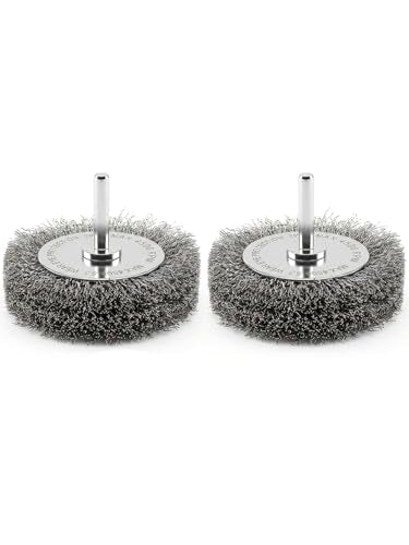 Wire Wheel Brush 3x1in for Drill，Carbon Steel Wire Brushes-2pcs - size: 3in