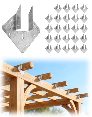 25 Pack Hurricane Ties for Rafters, 16 Gauge Hot Dip Galvanized Hurricane Straps, Joist Hangers Fit 2x4 2x6, Rafter Tie Brackets for Roof Trusses, Hurricane Clips for Roofing Wood Timber Connectors - style: 16Gauge