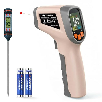 Tilswall Infrared Thermometer, Laser Temperature Gun -58°F~1112°F, Pink - color: pink