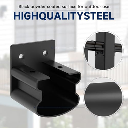 Egadis 4 Pack Aluminum Railing Bracket Connector with Level Foot & Drill - color: The Bracket-Level - 4Pack