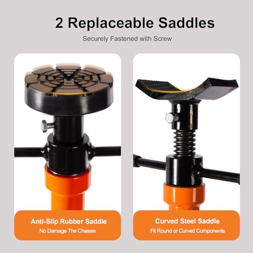Underhoist Jack Stand, 1 Ton Support Stand with 2 Replaceable Saddles