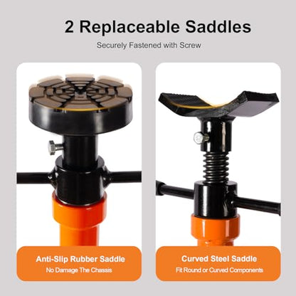 Underhoist Jack Stand, 1 Ton Support Stand with 2 Replaceable Saddles