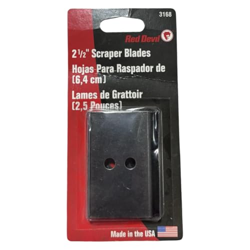 Red Devil 3168 Replacement Double-Edge Scraper Blade, 2.5"" - size: 2.5 inches, style: Double Edge