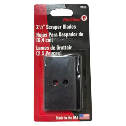 Red Devil 3168 Replacement Double-Edge Scraper Blade, 2.5"" - size: 2.5 inches, style: Double Edge