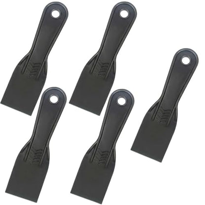 5-Pack Plastic Putty Knife Set, Flexible Scraper Tools for Spackling, Drywall Repair, Caulking, Surface for Delicate Surfaces