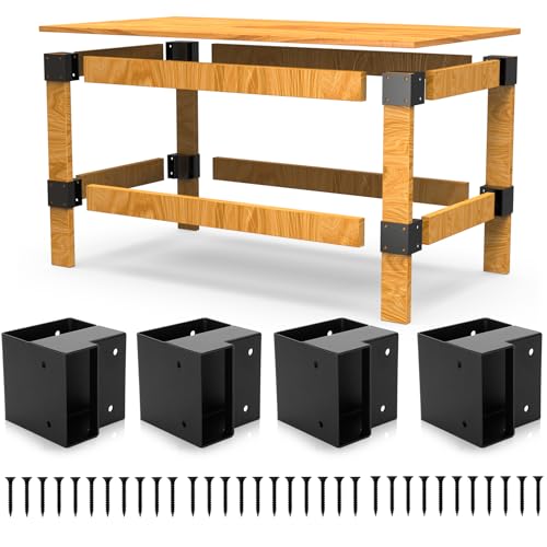 Heavy Duty Workbench Bracket Kit, 8 PCS Workbench Corner Brackets