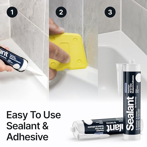 Hemway Bright White Construction Sealant & Adhesive - 300ml 1 Pack - color: Bright White