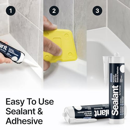 Hemway Construction Bright White Sealant & Adhesive - 300ml 1 Pack - color: Bright White
