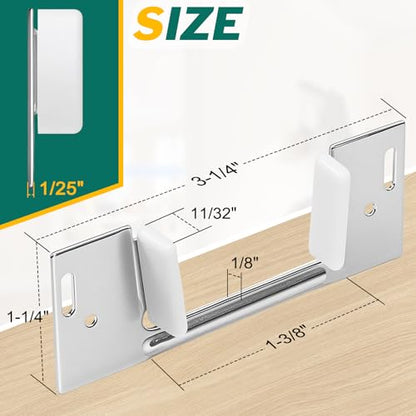 8Pcs Pocket Door Guide Bottom, Jamb Mounted for 1-3/8Inch Thick Door