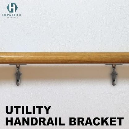 Stair Handrail Brackets Wooden Railing Support Antique Bronze, 3 Pack | HOWTOOL - color: Antique Bronze