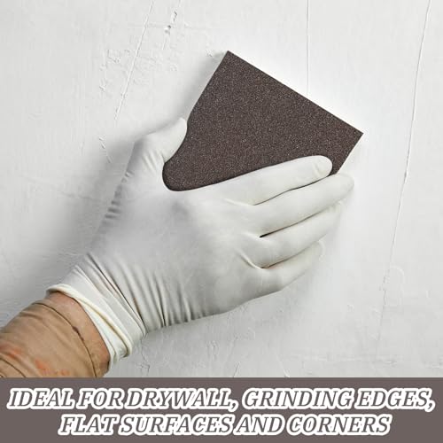 Gisafai 100 Pcs Dual Angle Sanding Sponge Bulk, 80/120 Grit Double Sided - style: 80/120 Grit