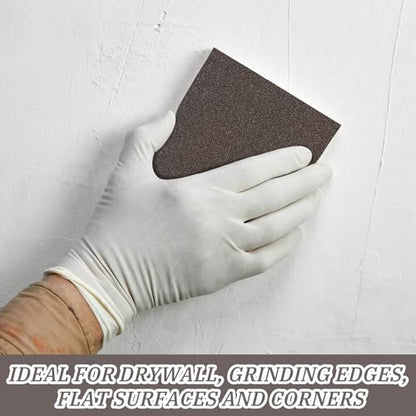 Gisafai 100 Pcs Dual Angle Sanding Sponge Bulk, 80/120 Grit Double Sided - style: 80/120 Grit