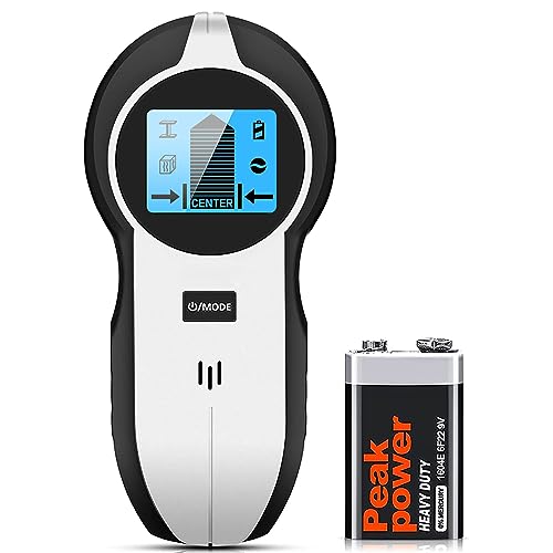 Stud Finder Wall Scanner 5 in 1 Upgraded Electronic Wall Scanner with Battery for Wood Metal and AC Wire Detection,HD LCD Display and Audio Alarm, Blue