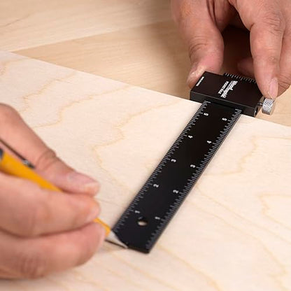 9" Pocket Ruler – Compact CNC Marking Tool for Accurate Woodworking, Joinery, and Layout - size: 9 Inch