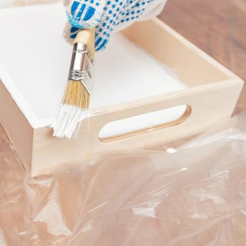 8 Pack Extra Large Plastic Drop Cloths for Painting Disposable Plastic Cover