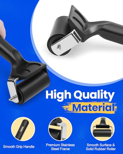 UCEC 2 Pack Brayer Roller for Printmaking, Rubber Roller for Ink 2.4&4 Inch - color: 2.4+4 Inch-Black