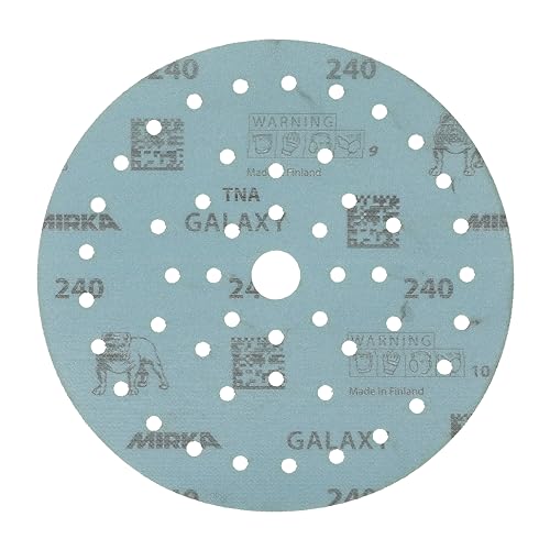 Mirka Galaxy Multifit 6 Inch Ceramic Discs, 240 Grit, Hook & Loop, 50 Pack - size: Grit 240