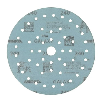 Mirka Galaxy Multifit 6 Inch Ceramic Discs, 240 Grit, Hook & Loop, 50 Pack - size: Grit 240