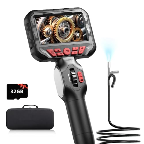 2-Way Articulating Borescope w/Light,0.24in Probe Endoscope for Auto Engine - size: Single Lens