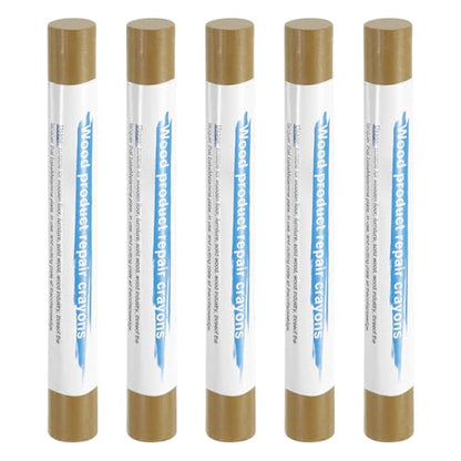 HARFINGTON 5pcs Wood Filler Sticks Wooden Wax Touch Up Furniture Repair Crayons for Scratch Hole Wood, Light Natural - color: Light Natural