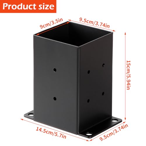 4x4 Post Base Brackets, 4 Pack Post Bracket,