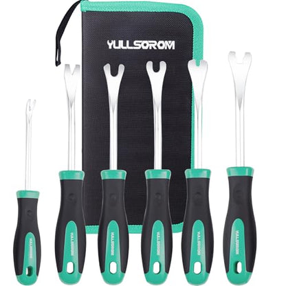 6 Piece Auto Trim Panel Removal Tool Set with Soft Grip,Car Upholstery Removal Kit with Storage Bag