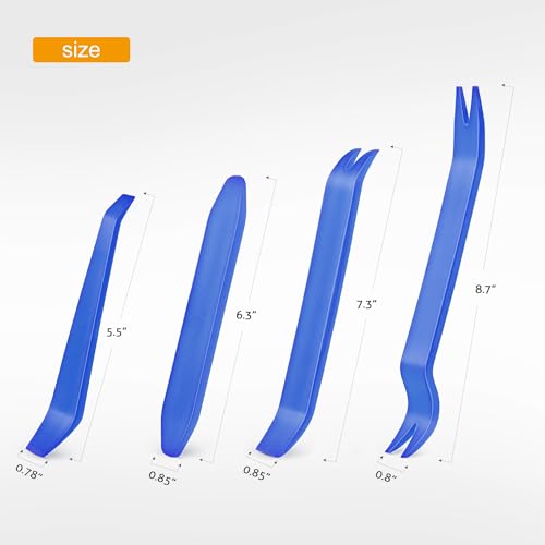 GOOACC Auto Trim Removal Tool Kit No-Scratch - color: 4PCS Trim Removal Tool Blue