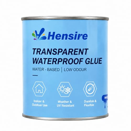 Hensire Transparent Waterproof Sealant 17oz – Clear Brush-On Coating - size: 17Fl oz/500ml